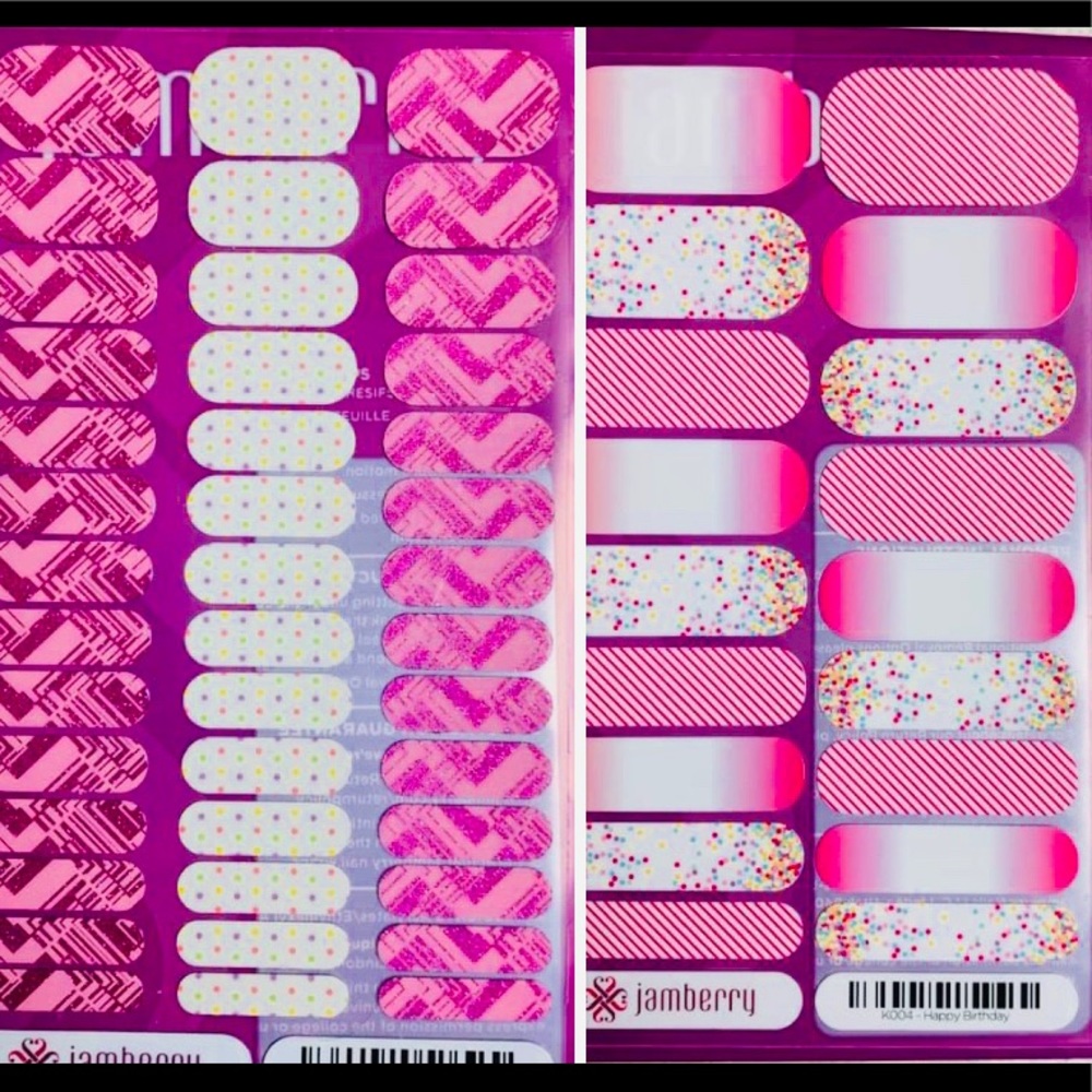 Jamberry nail sheets — Happy Bday & Kids Confetti